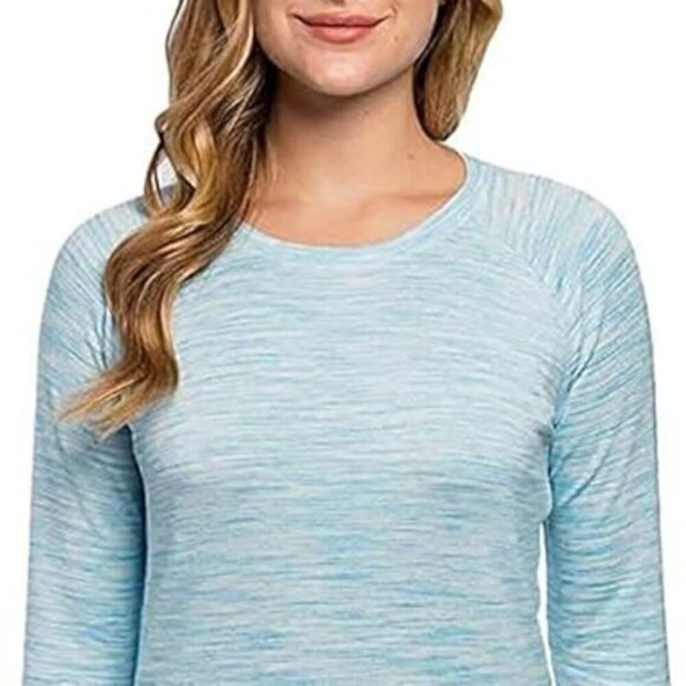 [Champion] Blue Jewel Scoop Neck Long Sleeve- Size XL